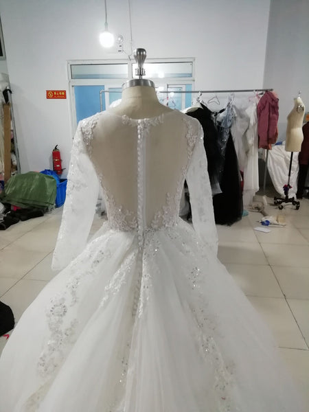 romantic-lace-long-sleeves-wedding-gown-with-sheer-neckline-3