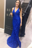 royal-blue-lace-evening-dresses-with-halter-neckline