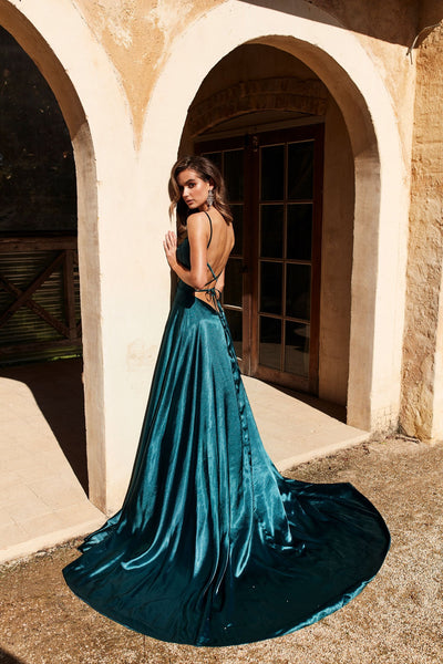 Blue online prom dress