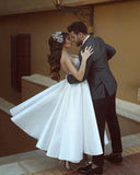 satin-short-white-bridal-dresses-with-beaded-lace-bodice-2