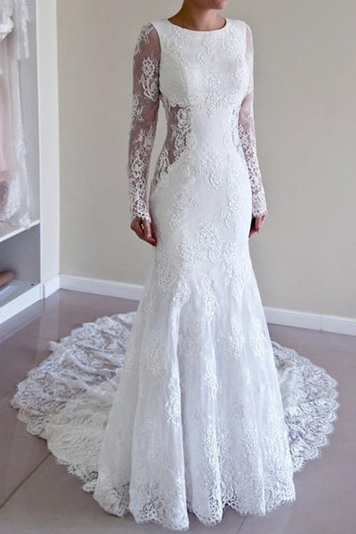 sheer-long-sleeves-lace-wedding-dresses-backless