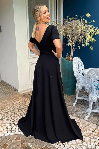 short-sleeves-black-evening-dress-with-scoop-neck-1