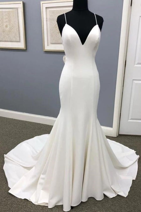 Fold Off-the-shoulder Wedding Dress with Ruched Bodice