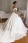 simple-satin-bridal-gowns-long-train-with-off-the-shoulder-1