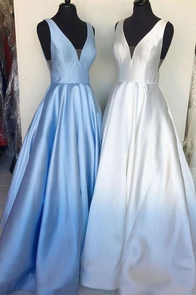 simple-yellow-satin-prom-dresses-with-v-neckline-2