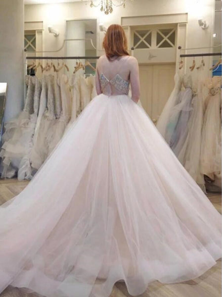 spaghetti-straps-tulle-wedding-gowns-dress-with-rhinestones-band-2