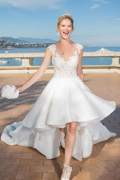 summer-beach-hi-lo-wedding-dress-lace-bodice