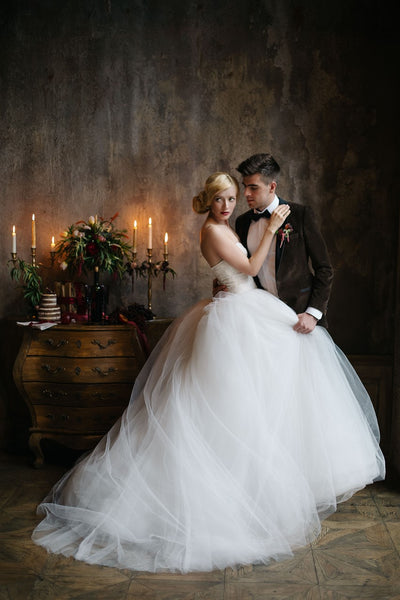 sweetheart-lace-tulle-princess-ball-gown-wedding-dresses