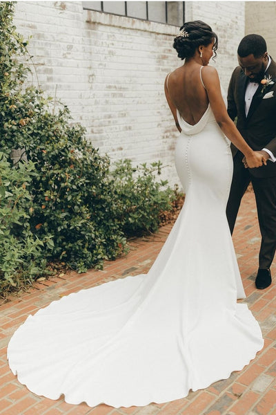 v-neck-sheath-spandex-wedding-gowns-with-drapped-back-3