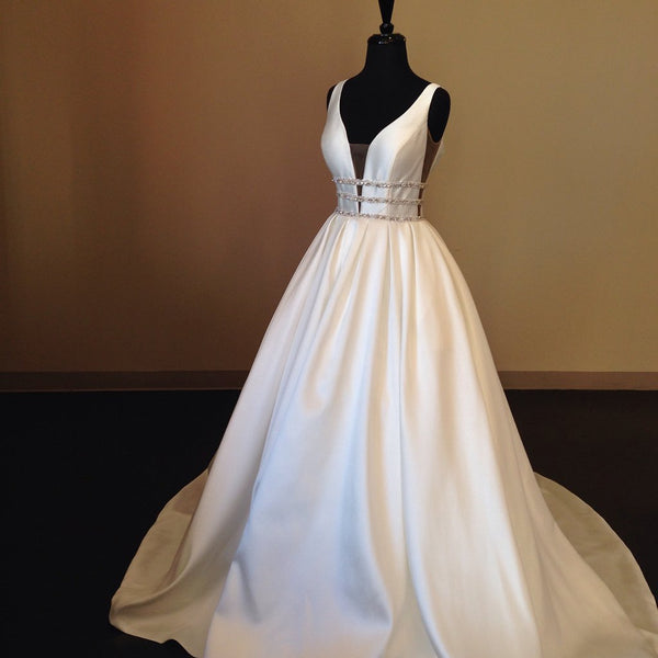 v-neckline-satin-wedding-gowns-with-beading-belt-2