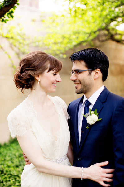 v-neckline-sheer-lace-chiffon-short-sleeves-wedding-gown-malaysia-2