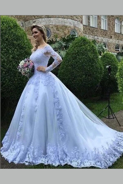 white-lace-tulle-wedding-gown-off-the-shoulder-long-sleeves-1