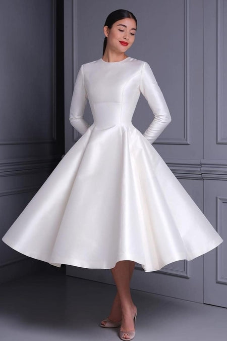 Sleeveless Lace Short Wedding Dresses with Belt Hochzeitskleid