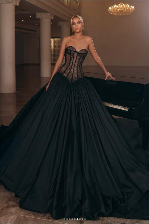 black-a-line-prom-gown-with-semi-sheer-lace-bodice