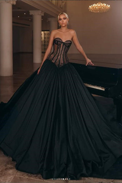 black-a-line-prom-gown-with-semi-sheer-lace-bodice