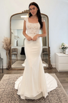    capped-sleeves-lace-sheath-wedding-gown-with-square-neck