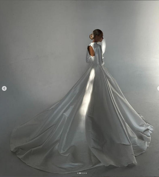 high-neck-satin-wedding-gown-with-long-sleeves-3