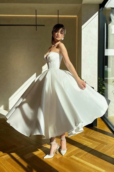 Short wedding reception dress clearance