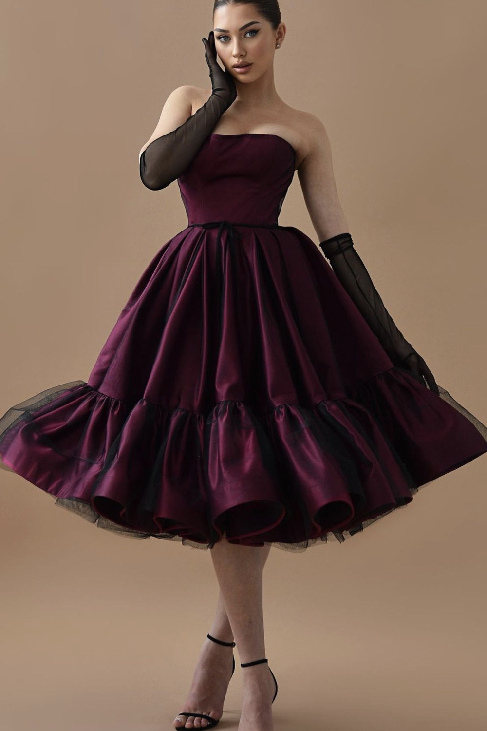 Strapless OTS Tulle Gown