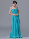 Hunter Long Chiffon Backless Bridesmaid Dress with Pleated Bodice