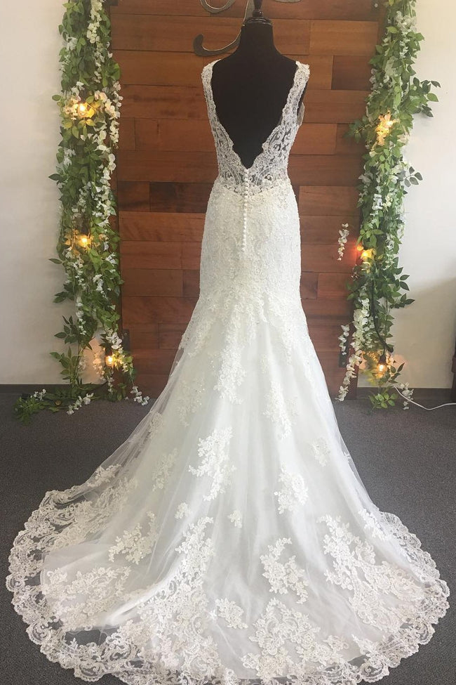 2018-ivory-wedding-dress-with-beaded-appliques-v-neck