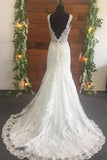 2018-ivory-wedding-dress-with-beaded-appliques-v-neck