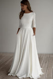 2020-modest-wedding-dress-with-3-4-sleeves