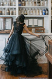 2021-black-wedding-dresses-with-horsehair-skirt-1