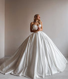    2023-feminine-satin-bridal-dress-with-removeable-wraps-3
