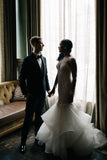 illusion-lace-bateau-neck-ruffles-mermaid-wedding-dresses