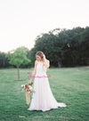 a-line-halter-lace-boho-wedding-dresses-with-tulle-skirt-1