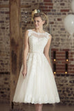’60s-inspired-vintage-sleeveless-lace-short-wedding-dresses