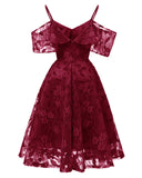 Lace Sleeve Lavender Party Dress 2019 Open Back