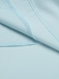 Sky-blue Hi-low Homecoming Dress with Flounced Off-the-shoulder