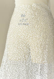 Beaded Sequins Embroidery Transparent Mesh Fabric for Dress Diy Material