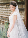 Plunging V-neck Lace Mermaid Wedding Dress with Detachable Train-3
