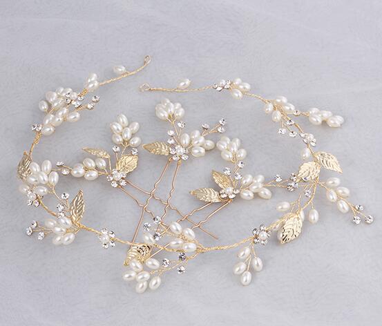 Fashion Ribbon Hairpin Rhinestone Crystal Tiara Wedding Bridesmaid Hair Accessories