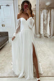 a-line-beach-wedding-gown-with-sheer-long-sleeves