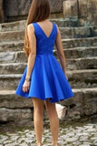a-line-blue-satin-short-party-homecoming-dresses-under-$100-1