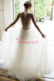 a-line-ivory-simple-bridal-gown-scoop-neck-satin-tulle-with-illusion-back