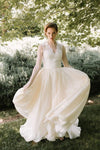 a-line-lace-chiffon-outdoor-wedding-dresses-with-v-neckline