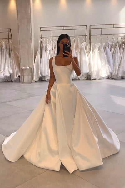 a-line-satin-bridal-dress-with-square-neckline