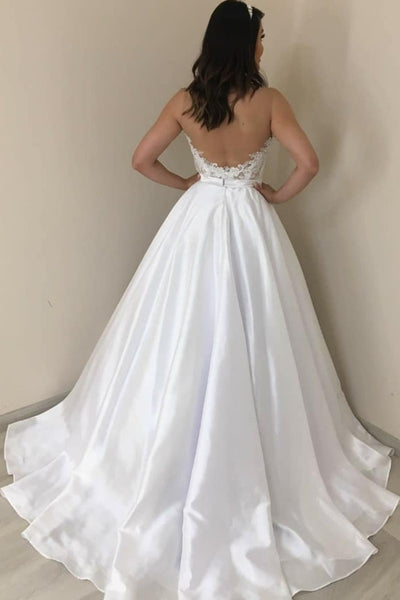 a-line-satin-bride-wedding-dresses-with-appliques-strapless-bodice-1