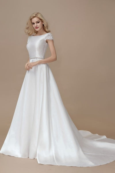 a-line-satin-formal-wedding-gown-with-lace-sleeves