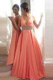 a-line-satin-long-pink-prom-gown-styles-with-pearls-waistband