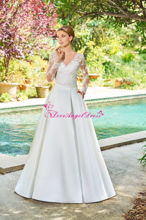 a-line-satin-modest-lace-long-sleeves-wedding-dresses-with-pockets