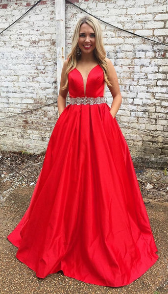 a-line-satin-plunging-neck-red-prom-long-dress-with-rhinestones-belt