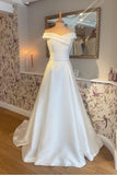 a-line-satin-wedding-dresses-with-crossed-neckline