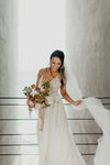 A-line Summer Bridal Gown with Lace Bodice
