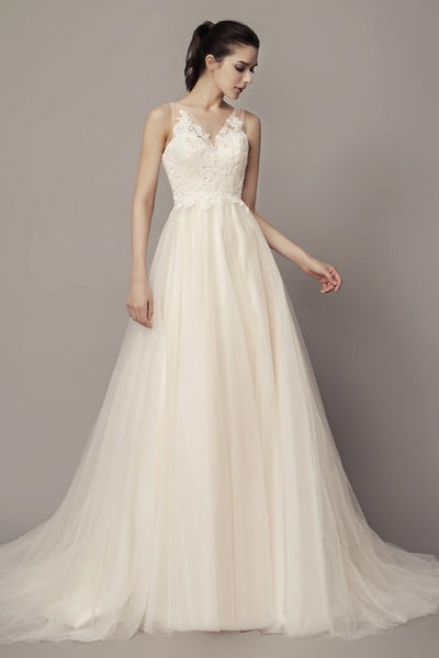 a-line-tulle-beach-wedding-dresses-with-lace-bodice-2